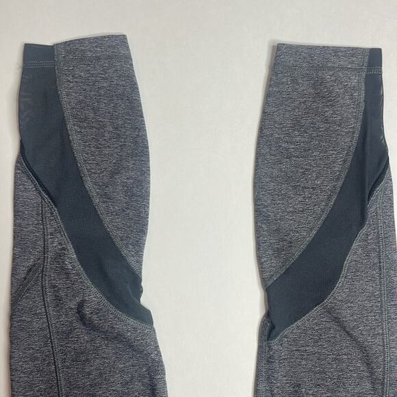 Lululemon inspire ll heathered black lakeside and blue mesh running leggings - Picture 6 of 12